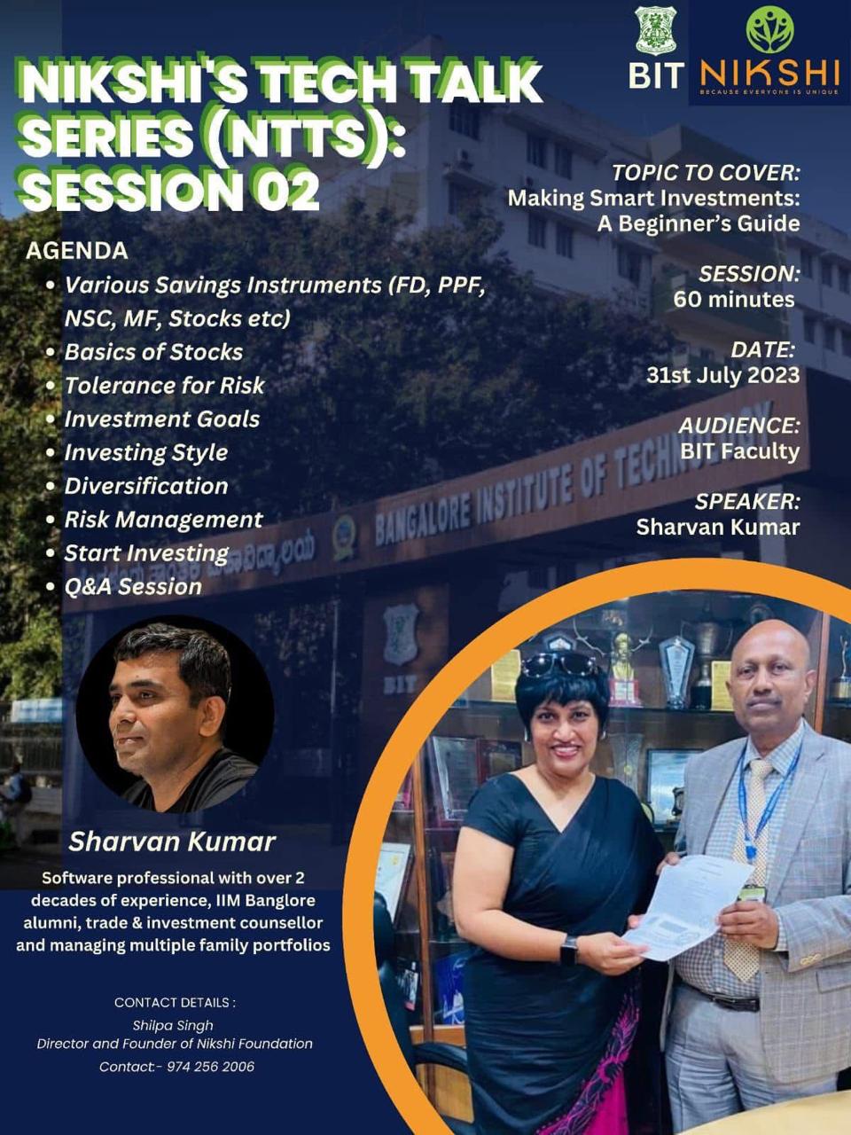 Nikshi Tech Talk Series poster