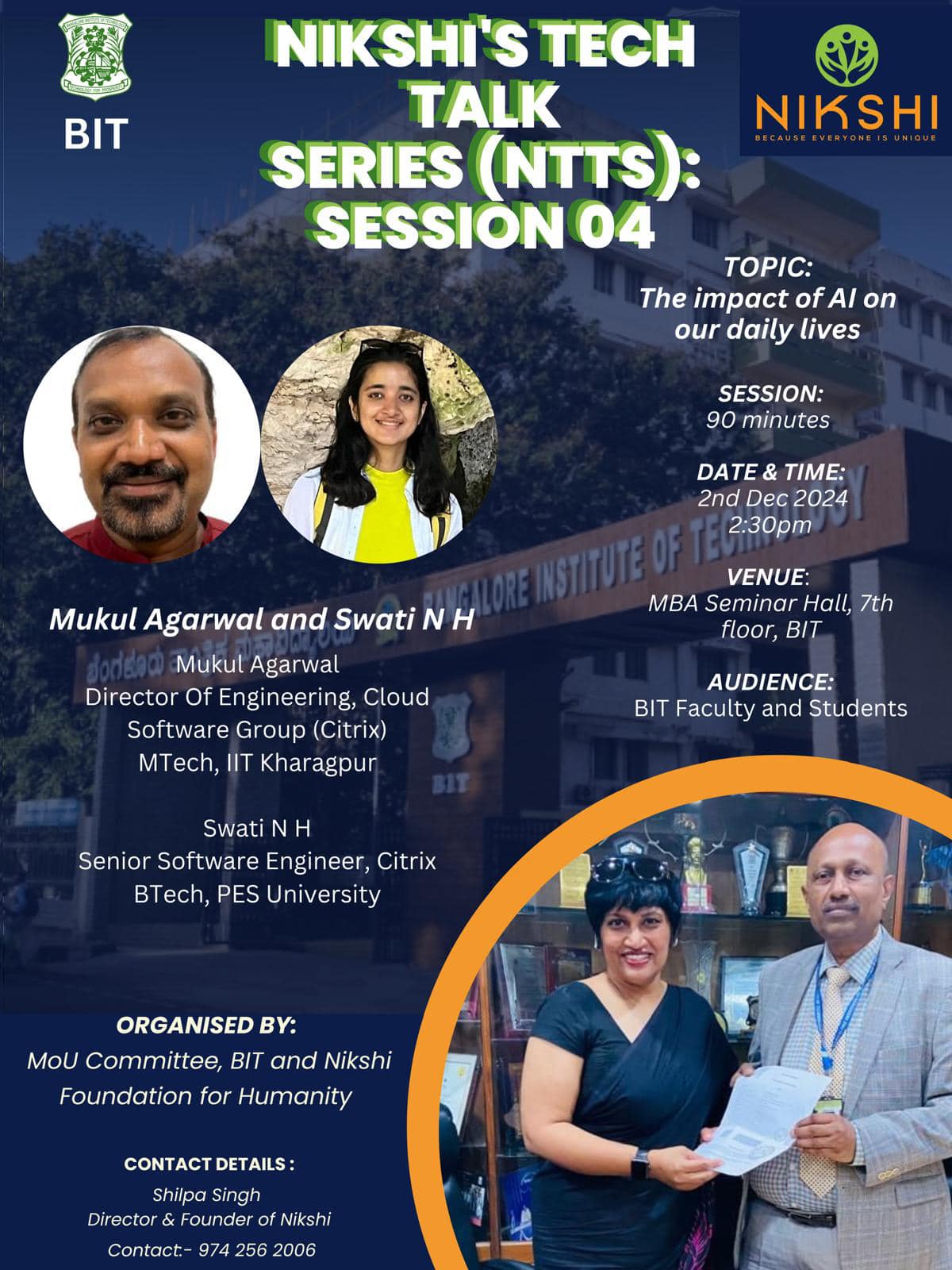 Nikshi Tech Talk Series poster